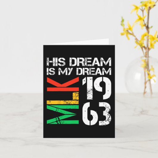 ブラックヒストリー月プライドMlk 1963彼の夢は私 カード (黄色い花)