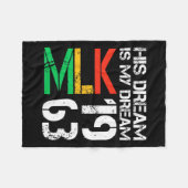 ブラックヒストリー月プライドMlk 1963彼の夢は私 フリースブランケット (正面(横))