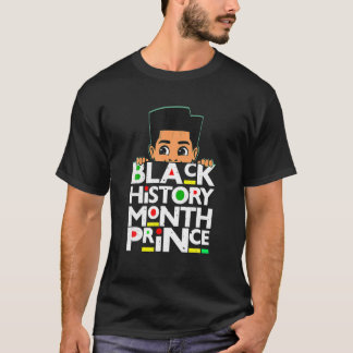 ブラックヒストリー月プリンスメラニンソンボーイ幼児 Tシャツ