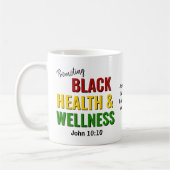 ブラックヒストリー月ヘルス&ウェルネスモノグラム コーヒーマグカップ (左)