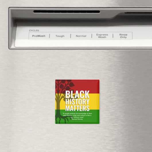 ブラックヒストリー月マーカスガーヴィー引用文BHM マグネット (インサイチュ (食洗機))