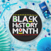 ブラックヒストリー月メラニンブルシスタキングクイーン ペーパープレート (パーティー)