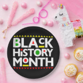 ブラックヒストリー月メラニンブルシスタキングクイーン ペーパープレート (パーティー)