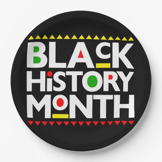 ブラックヒストリー月メラニンブルシスタキングクイーン ペーパープレート (正面)