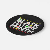 ブラックヒストリー月メラニンブルシスタキングクイーン ペーパープレート (アングル)