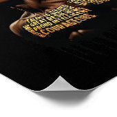 ブラックヒストリー月メンズパパ私は黒に力を与えている ポスター (角)