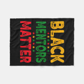 ブラックヒストリー月メンター問題アフリカンアメリカ フリースブランケット (正面(横))