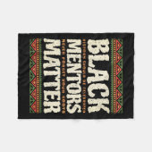 ブラックヒストリー月メンター問題アフリカンアメリカ フリースブランケット (正面(横))