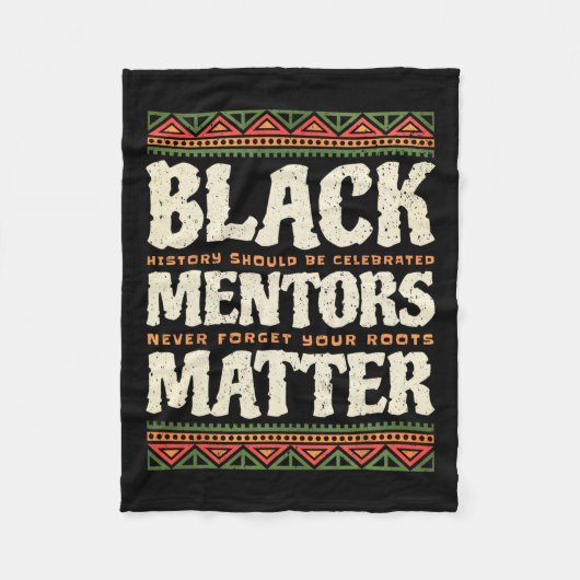 ブラックヒストリー月メンター問題アフリカンアメリカ フリースブランケット (正面)
