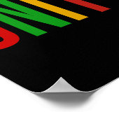 ブラックヒストリー月ユニティパンアフリカンカラースティック ポスター (角)