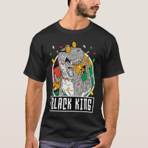 ブラックヒストリー月レックス恐竜ブラックキングディノB Tシャツ