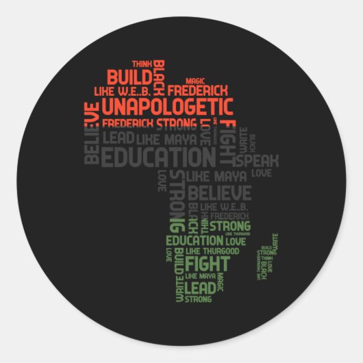 ブラックヒストリー月レッドグリーンとブラックアフリカCo ラウンドシール (正面)