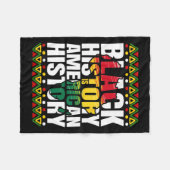 ブラックヒストリー月伝統文化アフリカンアメリ フリースブランケット (正面(横))