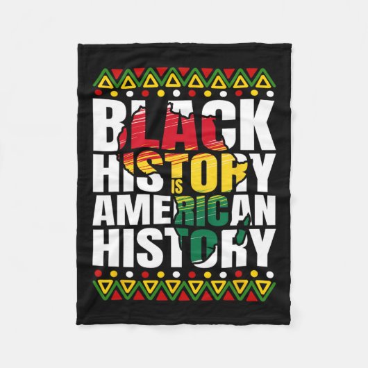 ブラックヒストリー月伝統文化アフリカンアメリ フリースブランケット (正面)