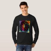 ブラックヒストリー月可愛いメラニン女王アフリカワット Tシャツ (正面フル)