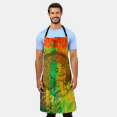 ブラックヒストリー月引用文 – メラニン女王 エプロン (着用した状態)