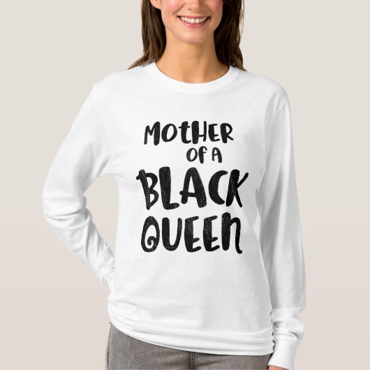 ブラックヒストリー月母クイーンギフト女性少女 Tシャツ (正面)