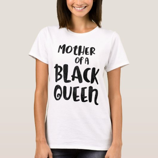 ブラックヒストリー月母クイーンギフト女性少女 Tシャツ (正面)
