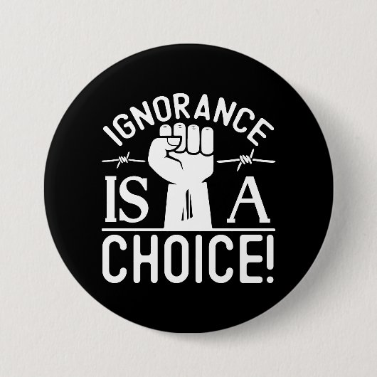 ブラックヒストリー月無知が選択ボタンである 缶バッジ (正面)