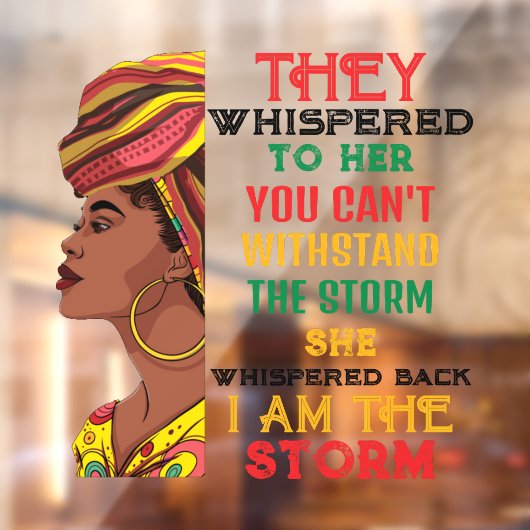 ブラックヒストリー月私は強いアフリカの嵐 ウィンドウサイン (シート2)