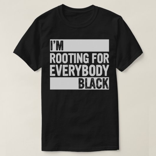 ブラックヒストリー月私は誰でもBlacを応援している Tシャツ (デザイン正面)