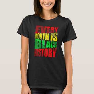 ブラックヒストリー月誇りを持ったブラックアフリカメラニン Tシャツ
