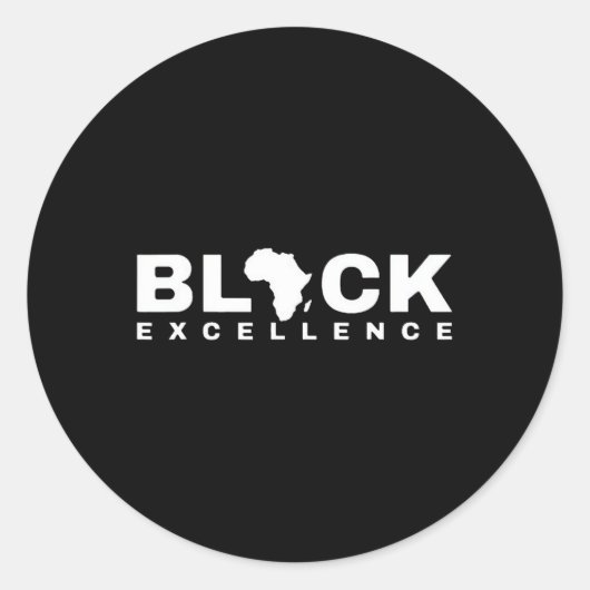 ブラックヒストリー月認識度アフロアメリカンメラニ ラウンドシール (正面)