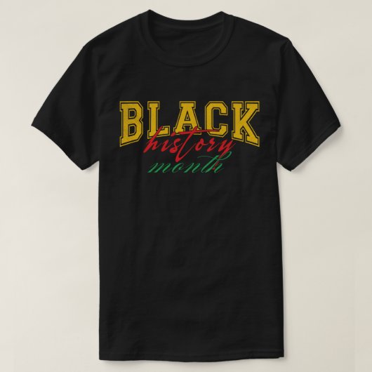 ブラックヒストリー月間へのオマージュ Tシャツ (デザイン正面)
