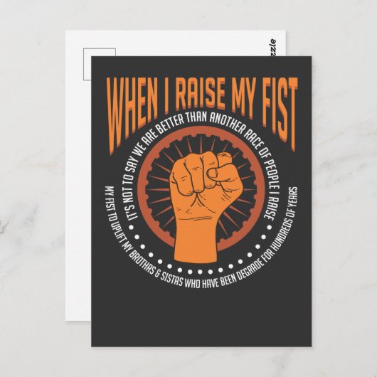 ブラックヒストリー月間アフリカ伝統アフ誇りを持ったロ ポストカード (正面/裏面)