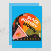 ブラックヒストリー月間 カード - 白紙の招待状 (正面/裏面)