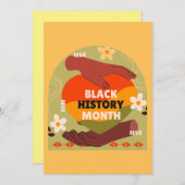 ブラックヒストリー月間 カード - 白紙の招待状 (正面/裏面)