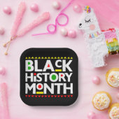 ブラックヒストリー月間 メラニン キング クイーン シスタ ブラ ペーパープレート (パーティー)