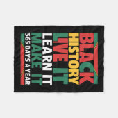 ブラックヒストリー月2025ライブそれを作学る。 フリースブランケット (正面(横))