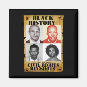ブラックヒストリー月Authentic Civil Rights Mugshot マグネット