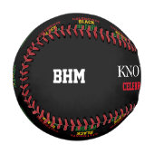 ブラックヒストリー月THYSELF BHMモノグラムを知る 野球ボール (正面左)