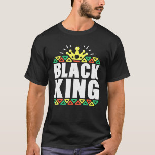 ブラックヒストリー男性へズ少年たちブラックキングアフリカ Tシャツ