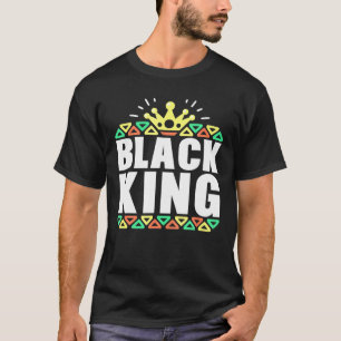 ブラックヒストリー男性へズ少年たちブラックキングアフリカ Tシャツ