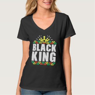 ブラックヒストリー男性へズ少年たちブラックキングアフリカ Tシャツ