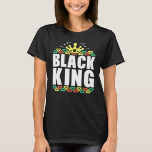 ブラックヒストリー男性へズ少年たちブラックキングアフリカ Tシャツ