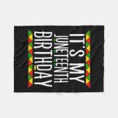 ブラックヒストリー私の十二番目の誕生日 フリースブランケット (正面(横))