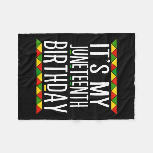ブラックヒストリー私の十二番目の誕生日 フリースブランケット (正面(横))