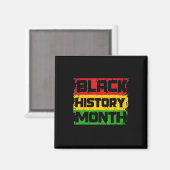 ブラックヒストリー誇りを持ったカ月I Am Black History Month マグネット (正面/裏面)