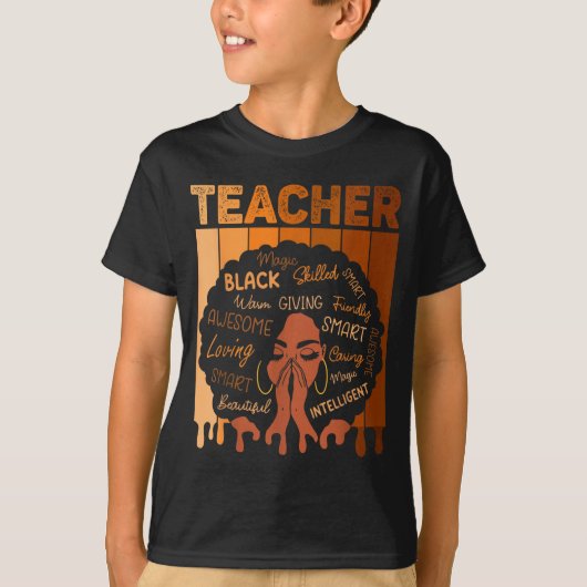 ブラックヒストリー 黒教師マジック Tシャツ (正面)