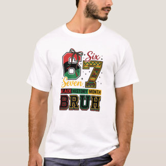 ブラックヒストリー 67 ウイルス性のシックスセブンミーム Tシャツ