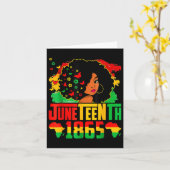 ブラックヒストリーJunetifyは私の独立記念日Bl カード (黄色い花)