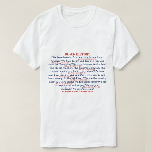 ブラックヒストリーRWB(両面) - A MisterP Tシャツ (デザイン正面)
