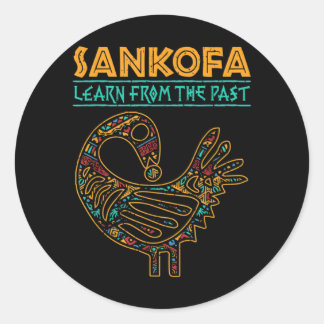 ブラックヒストリーSankofa African Bird Junsei ラウンドシール