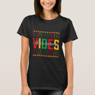 ブラックヒストリーVibes African American Freedom Junet Tシャツ
