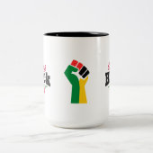 ブラックヒストリ月お祝いコーヒーマグ ツートーンマグカップ (中央)