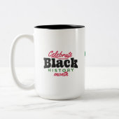 ブラックヒストリ月お祝いコーヒーマグ ツートーンマグカップ (左)